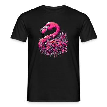 Flamingo - Männer T-Shirt - Schwarz - Vorne - AI Model Male 178 light (178cm)