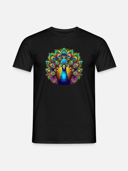 Peacock - Men's T-Shirt - black