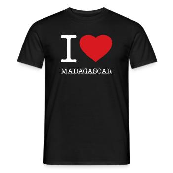 I LOVE MADAGASCAR - Männer T-Shirt - Schwarz - Vorne - AI Model Male 178 light (178cm)