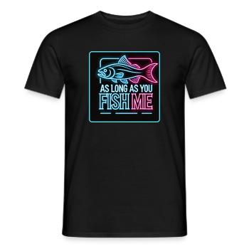 As long as you fish me perch design - Men's T-Shirt - black - Front - AI Model Male 178 light (178cm)
