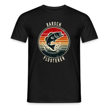 Perch whisper design - Men's T-Shirt - black - Front - AI Model Male 178 light (178cm)