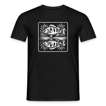 Perche, poisson, ange - T-shirt homme - noir - Devant - AI Model Male 178 light (178cm)