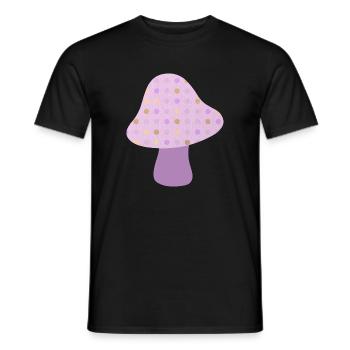 Pilz Herbst Dots Punkte Herbst Wald Kinderzimmer - Männer T-Shirt - Schwarz - Vorne - AI Model Male 178 light (178cm)