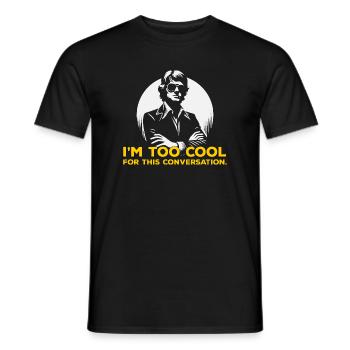 Bold Silhouette Slogan Tee - Men's T-Shirt - black - Front - AI Model Male 178 light (178cm)