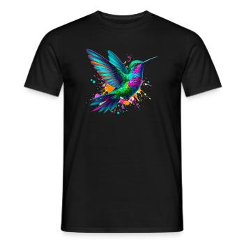 Hummingbird - Men's T-Shirt - black - Front - AI Model Male 178 light (178cm)