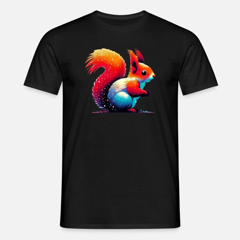 Eichhörnchen - Männer T-Shirt - Schwarz