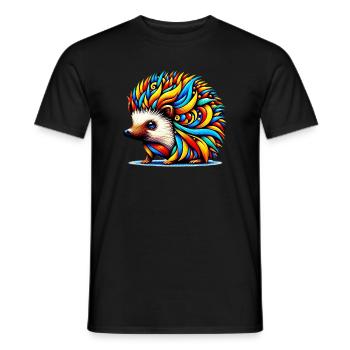 Hedgehog - Men's T-Shirt - black - Front - AI Model Male 178 light (178cm)