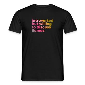 Llama Llama Llama - Men's T-Shirt - black - Front - AI Model Male 178 light (178cm)