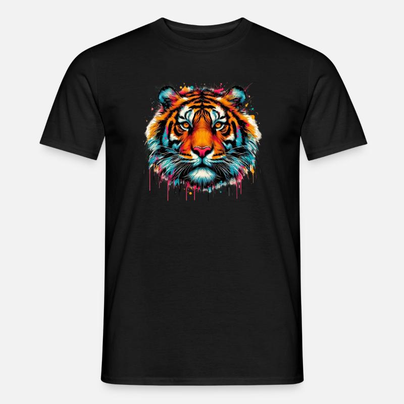 Tiger - Männer T-Shirt - Schwarz