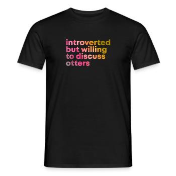 Otter - Männer T-Shirt - Schwarz - Vorne - AI Model Male 178 light (178cm)