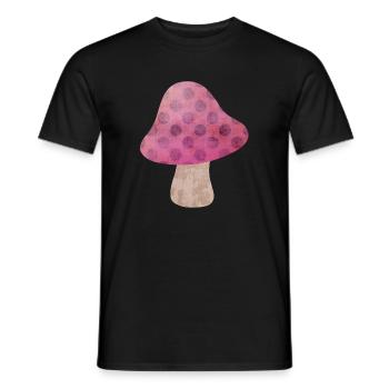 Pilz Herbst Märchen Dots Punkte Wald Kinderzimmer - Männer T-Shirt - Schwarz - Vorne - AI Model Male 178 light (178cm)