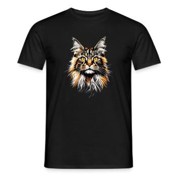 Maine Coon Chat Chat Maman Chat Maine Coon Chats - T-shirt homme - noir - Devant - AI Model Male 178 light (178cm)