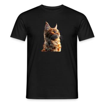 Maine Coon Chat Chat Maman Chat Maine Coon Chats - T-shirt homme - noir - Devant - AI Model Male 178 light (178cm)