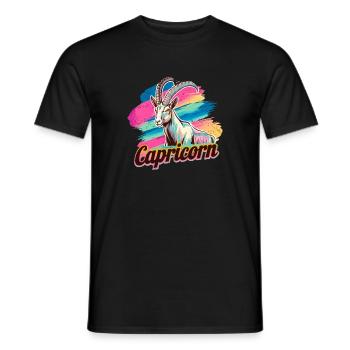Capricorn Horoscope Astrology Sign Vintage Design. - Men's T-Shirt - black - Front - AI Model Male 178 light (178cm)