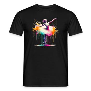 Danseuse de ballet avec tutu - T-shirt homme - noir - Devant - AI Model Male 178 light (178cm)