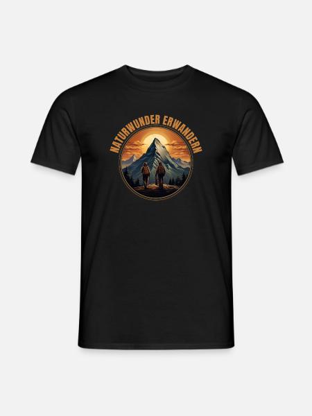 Natur erwandern - Männer T-Shirt - Schwarz