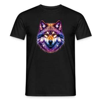 Wolf - Men's T-Shirt - black - Front - AI Model Male 178 light (178cm)