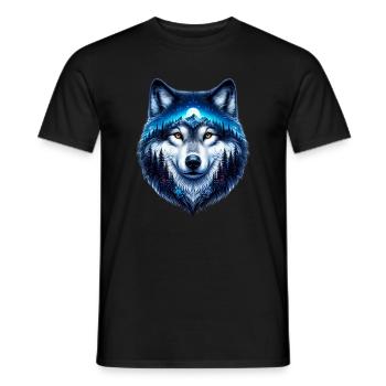 Wolf - Men's T-Shirt - black - Front - AI Model Male 178 light (178cm)