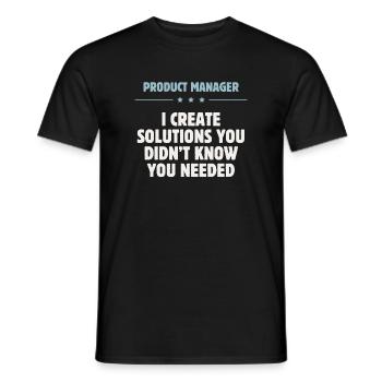 Product Manager - Solutions - Männer T-Shirt - Schwarz - Vorne - AI Model Male 178 light (178cm)
