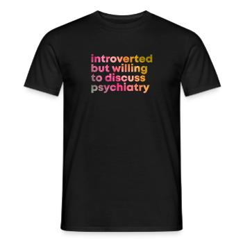 psychiatre - T-shirt homme - noir - Devant - AI Model Male 178 light (178cm)