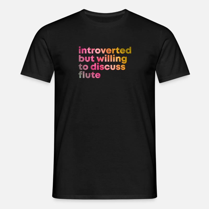 Flöte - Männer T-Shirt - Schwarz