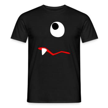 Monster Halloween traurig Comic Zombie Zahn Zyklop - Männer T-Shirt - Schwarz - Vorne - AI Model Male 178 light (178cm)