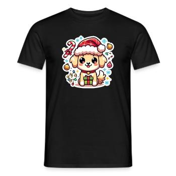 Santa Paws - Männer T-Shirt - Schwarz - Vorne - AI Model Male 178 light (178cm)