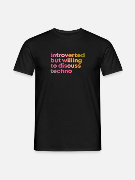 Techno - Männer T-Shirt - Schwarz