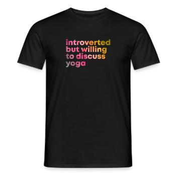 Yoga - Men's T-Shirt - black - Front - AI Model Male 178 light (178cm)