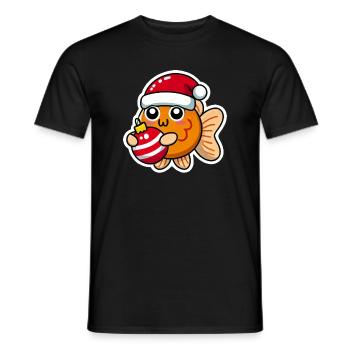 Goldfish Christmas Swain - Männer T-Shirt - Schwarz - Vorne - AI Model Male 178 light (178cm)