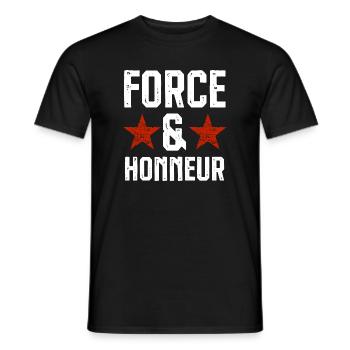 Force et honneur 1 - T-shirt homme - noir - Devant - AI Model Male 178 light (178cm)