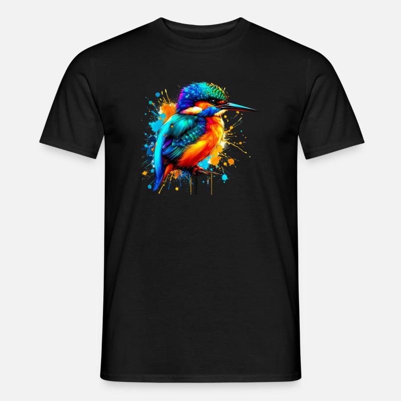 Eisvogel - Männer T-Shirt - Schwarz