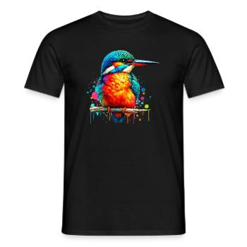 Martin-pêcheur - T-shirt homme - noir - Devant - AI Model Male 178 light (178cm)