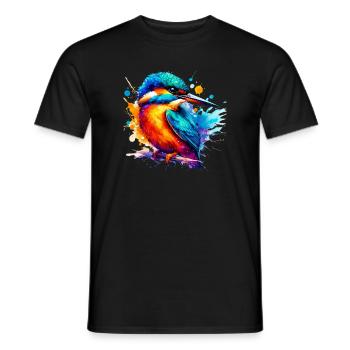 Martin-pêcheur - T-shirt homme - noir - Devant - AI Model Male 178 light (178cm)
