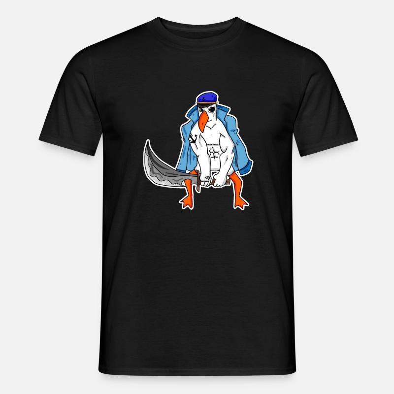 Seagull Muscles - Men's T-Shirt - black