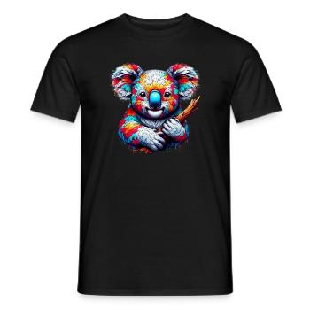 Koala - Men's T-Shirt - black - Front - AI Model Male 178 light (178cm)