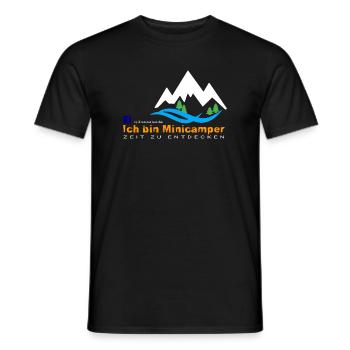 Minicamper Bergwanderer Motiv - Männer T-Shirt - Schwarz - Vorne - AI Model Male 178 light (178cm)