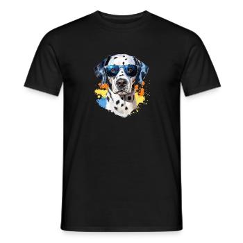 Dalmatian with sunglasses - Men's T-Shirt - black - Front - AI Model Male 178 light (178cm)