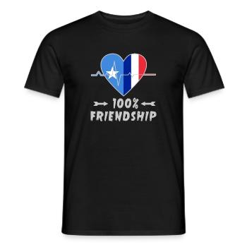 Somalia and France 100% friendship - Men's T-Shirt - black - Front - AI Model Male 178 light (178cm)