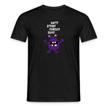 Monster happy spooky Halloween Zombie Trick Treat - Männer T-Shirt - Schwarz - Vorne - AI Model Male 178 light (178cm)