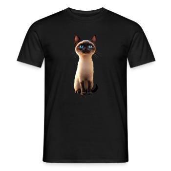 Siamkatze Siam Katze Siamese Cat Siamesen Katzen - Männer T-Shirt - Schwarz - Vorne - AI Model Male 178 light (178cm)