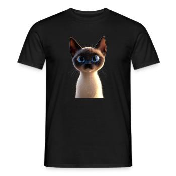 Siamkatze Siam Katze Siamese Cat Siamesen Katzen - Männer T-Shirt - Schwarz - Vorne - AI Model Male 178 light (178cm)