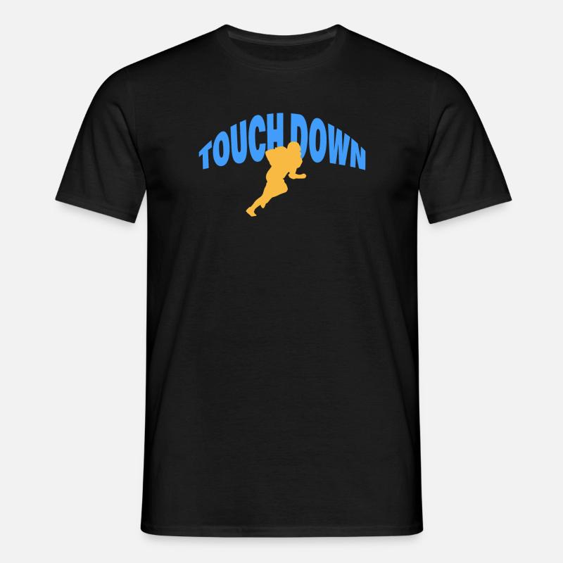 TOUCH DOWN - Männer T-Shirt - Schwarz