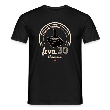 Stufe 30 - Limitierte Auflage - Männer T-Shirt - Schwarz - Vorne - AI Model Male 178 light (178cm)
