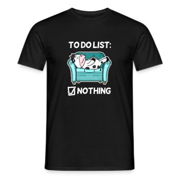 Dicton drôle, Dictons amusants - Motif de vache - T-shirt homme - noir - Devant - AI Model Male 178 light (178cm)