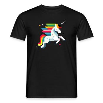 Magic Unicorn – Colorful Design - Men's T-Shirt - black - Front - AI Model Male 178 light (178cm)