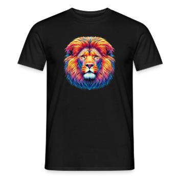 Löwe - Männer T-Shirt - Schwarz - Vorne - AI Model Male 178 light (178cm)