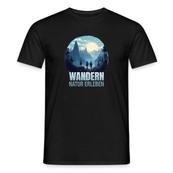 Natur erleben - Männer T-Shirt - Schwarz - Vorne - AI Model Male 178 light (178cm)