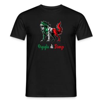 The pride of Florence Italy flag - Men's T-Shirt - black - Front - AI Model Male 178 light (178cm)