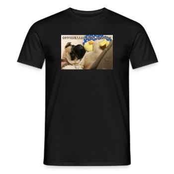Schäfchen Plüschtier mit US Flagge Design - Männer T-Shirt - Schwarz - Vorne - AI Model Male 178 light (178cm)